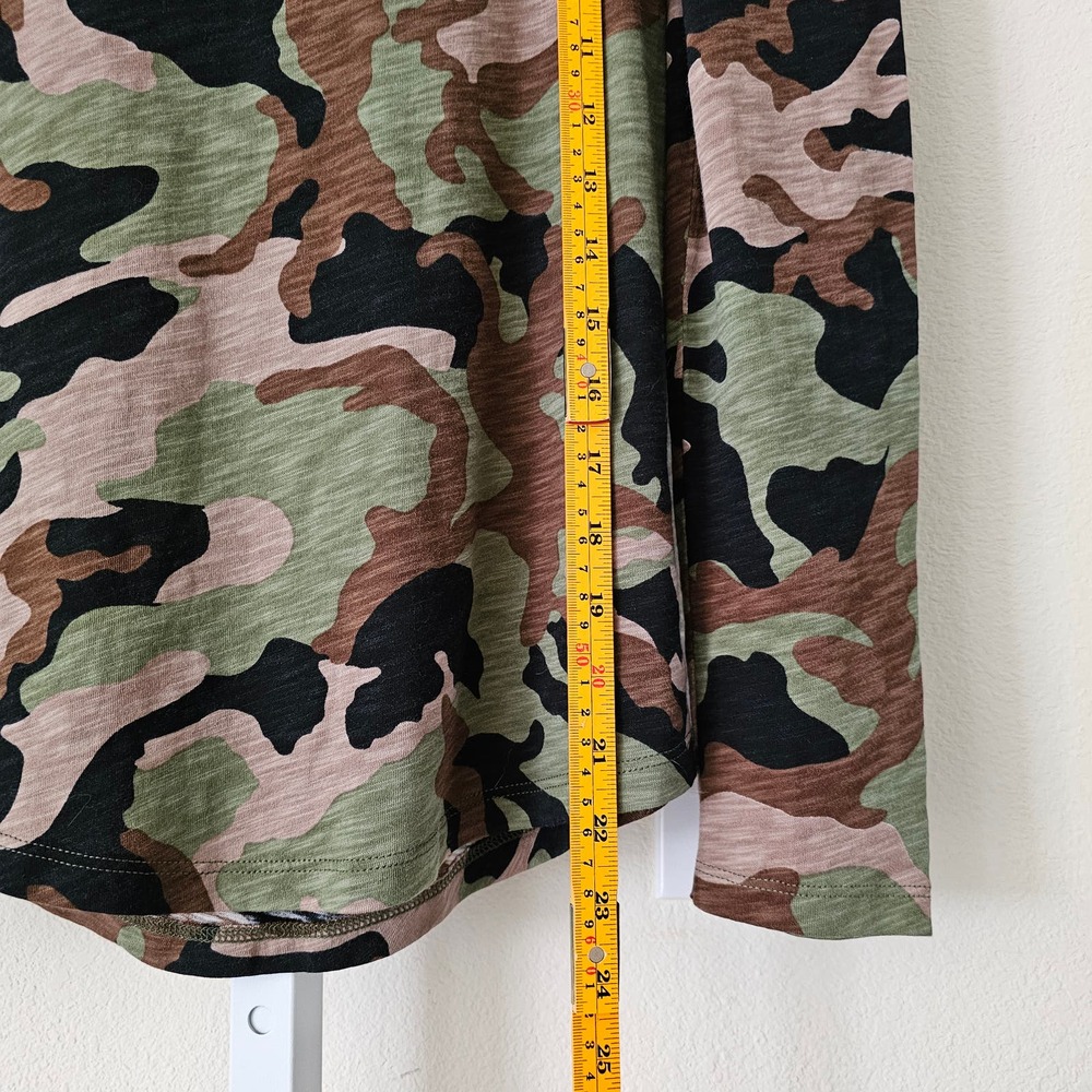 VERONICA BEARD Porter Camouflage Print Puff Long Sleeve Pullover Top Sz XS - Picture 12 of 12